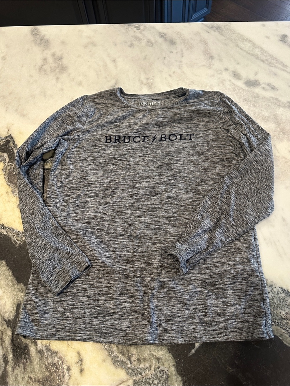 Bruce Bolt YLKids' Long Sleeve Heather Gray Top